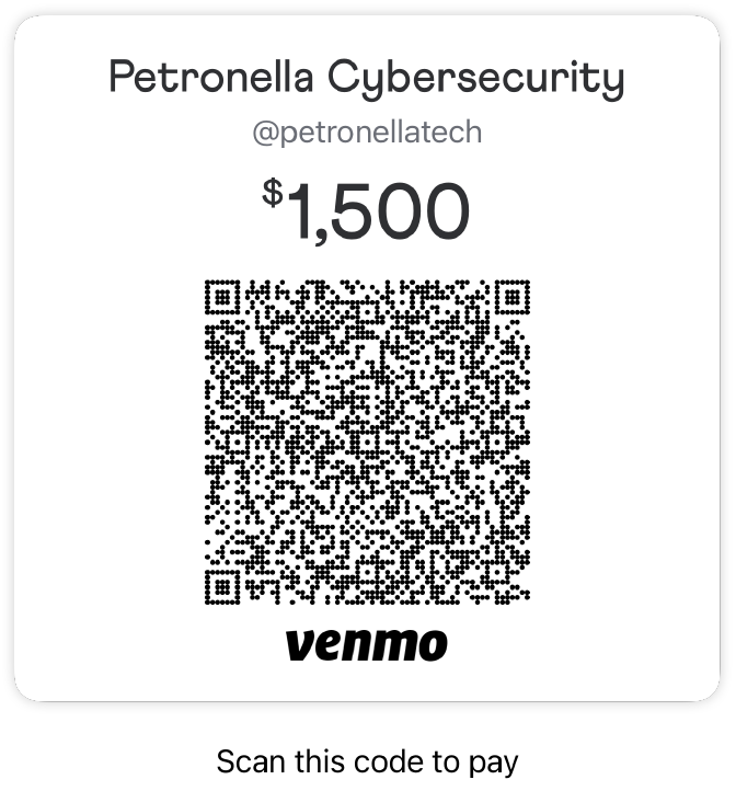 Venmo QR Code Payment Option